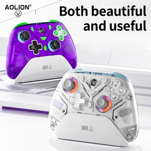 Cơ khí nút cảm biến chuyển động rung nhanh chóng cháy PC không dây Gamepad chuyển đổi 2 màu xanh-răng trò chơi điều khiển - Product Image 5