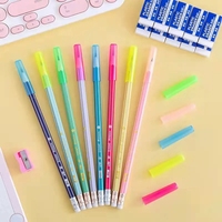 Lot de 5 capuchons de protection multicolores pour crayons, en plastique, rallonge de pointe de stylo, fournitures scolaires pour étudiants