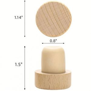 Tapones de Madera Reutilizables para Botellas, Corchos de Vino con Grabado Personalizado para Recuerdos de Boda, Regalos de Despedida de Soltera y Aniversario - Product Image 5