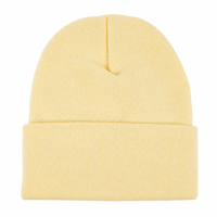 Gorro de Punto Personalizado con Puño y Logotipo Bordado, Diseño de Color en Contraste, Gorro Térmico