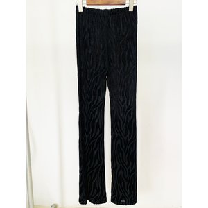 HIGH STREET Date 2023 Designer Piste Costume Ensemble Femmes Élastique Perspective En Relief <span class=keywords><strong>Velours</strong></span> <span class=keywords><strong>Combishort</strong></span> Tops Flare Pantalon 2pcs - Product Image 5