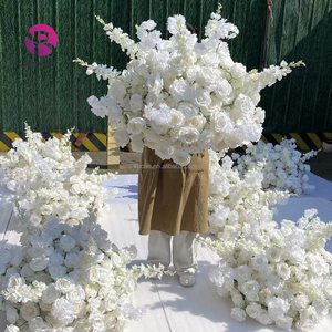 Diametro 40cm 60cm centrotavola fiori misti rosa bianca decorativi in seta artificiale palla di fiori per eventi di <span class=keywords><strong>matrimonio</strong></span> - Product Image 6