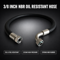 Tuyau en caoutchouc NBR résistant à l'huile de 3/8 po : résistance à 20 bars, taille standard DN10, le choix universel pour le transfert hydraulique et d'huile
