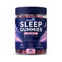 Gummies pour le sommeil L-théanine 200 mg Racine de valériane Taurate de magnésium Passionflower Citron naturel Vegan