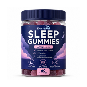 Gummies pour le sommeil L-théanine 200 mg Racine de valériane Taurate de magnésium Passionflower Citron naturel Vegan - Product Image 2