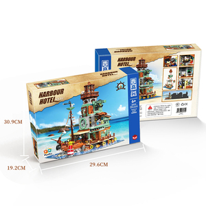 ZEKO DIY Ensemble de blocs de construction de luxe moderne de style station balnéaire en ABS avec lumières LED, modèle de jouet de 2142 pièces pour adolescents et adultes - Product Image 4