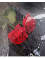 Emballage de bouquet multi-roses anglais semi-transparent de style haut de gamme épaissi matériau de pâte à papier à bord doré imperméable haut de gamme