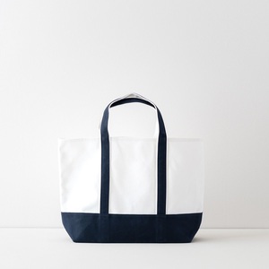 Bolsa de Mano de Lona de Algodón Personalizada con Base y Asas de Color en Contraste, Bolsa de Compras Reutilizable de Moda para Mujer - Product Image 1
