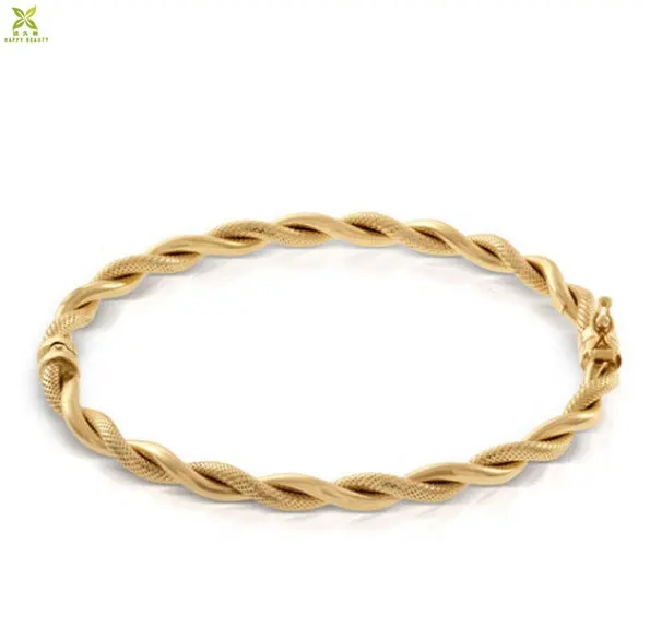 Bracelet en laiton plaqué or 14k, pour femmes, cordon torsadé, bijoux, dernière conception 2020