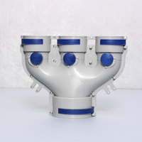 Adaptateur de collecteur à 4 voies en ABS pour conduit d'air frais, pour système de tuyauterie en PE