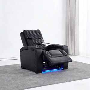 シネマオフィスチェア ゼロ・グラビティ リビングルームリクライナー シングルホームシアター用 パワーラグジュアリーモダンレザー電動リクライニングソファ - Product Image 3