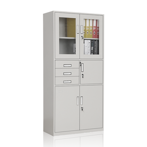Armoire de classement en acier robuste avec porte vitrée et tiroirs verrouillables pour le rangement de bureau - Vente en <span class=keywords><strong>gros</strong></span> - Product Image 3