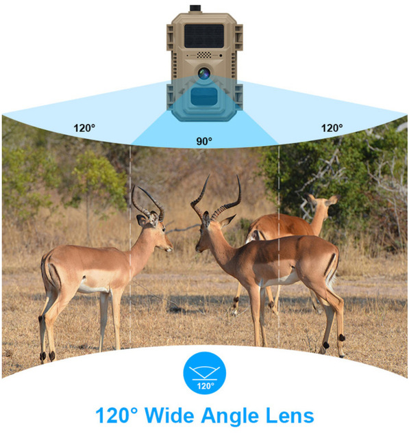 Trail Camera 4G Cellular Trail Cameras 2K Audible Video Trigger No-Glow IR Night Vision IP66 Hunting Camera Battery Solar Panel