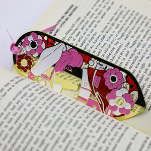 ที่คั่นหนังสือลายการ์ตูนอนิเมะแบบกำหนดเองจากโรงงาน ทำจากทองเหลือง แกะสลักด้วย UV พิมพ์ลาย สำหรับคนรักหนังสือ เป็นของขวัญ - Product Image 3