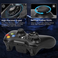 Control Inalámbrico TGZ X2.4 360B 2.4G para Xbox360 con Vibración para PC/PS - Receptor Todo en Uno