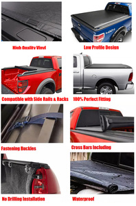 Housse de Tonneau rétractable en Pvc souple, 1 pièce, pour lit de camion Toyota Tacoma Dodge Dmax <span class=keywords><strong>Navara</strong></span> <span class=keywords><strong>Np300</strong></span> - Product Image 2