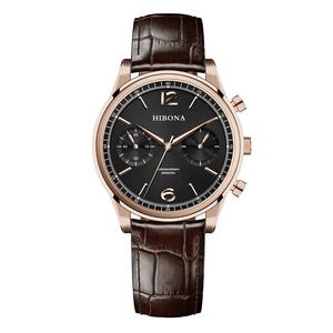 Montres de sport personnalisées avec bracelet en cuir de luxe, acier inoxydable, chronographe Seagull VK64 ST1901, mouvement pour homme - Product Image 2