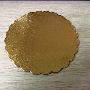 Plateau à gâteau rond en carton doré, petit et économique - Product Image 2