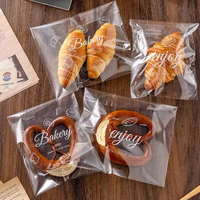 Sacs en plastique transparents personnalisés en gros, imprimés en Bopp/PET/PE, autocollants, petits sacs pour pain, biscuits, emballage plastique, sac Opp