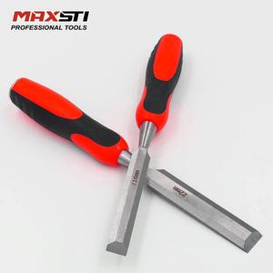 Ciseau à bois professionnel MAXSTI avec capuchon de sécurité en acier, ciseau de menuiserie robuste à bord biseauté, outils de charpentier tranchants - Product Image 2