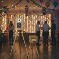 Cabine photo portable en bois pour iPad, panneau magnétique, cabine photo ovale pour selfie, iPad DSLR Pro 12.9, PhotoBooth iPad, très populaire