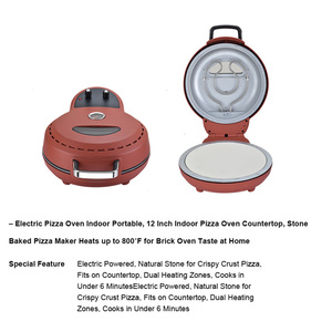 Điện Lò nướng bánh <span class=keywords><strong>Pizza</strong></span> trong nhà di động 12 inch trong nhà lò nướng bánh <span class=keywords><strong>pizza</strong></span> nhà sản xuất bánh <span class=keywords><strong>pizza</strong></span> nóng lên 400 cho đá nướng - Product Image 4