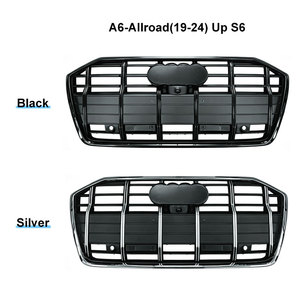 Griglia Stile S6 per <span class=keywords><strong>Audi</strong></span> A6/S6 Allroad 2019-2024, <span class=keywords><strong>Nero</strong></span> Lucido Argento, Aggiornamento alla Griglia Anteriore S6 C8 - Product Image 2