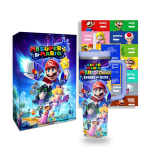 Customized Cartoon Mariobrosed Tumbler Double Wall Metal Vacuum Straw Flask Travel Coffee Mugs Thermal Cup with Gift <b>Box</b> - Product Image 1