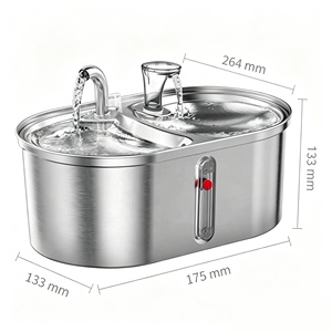 Bebedero Automático para Mascotas de Acero Inoxidable, 3.2L, Doble Salida, Dispensador de Agua para Gatos y Múltiples Mascotas - Product Image 6