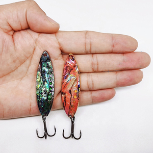 Nouvelle cuillère à pêche en nacre d'ormeau OEM 20g 25g 30g, leurre artificiel à paillettes, réalisme élevé <span class=keywords><strong>pour</strong></span> la pêche au saumon, à la <span class=keywords><strong>truite</strong></span>, en eau salée - Product Image 5