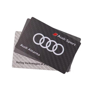 Tarjeta de Visita Deportiva de Fibra de Carbono para Audi, Material Compuesto de Carbono Completo, Tarjeta VIP Premium - Product Image 1