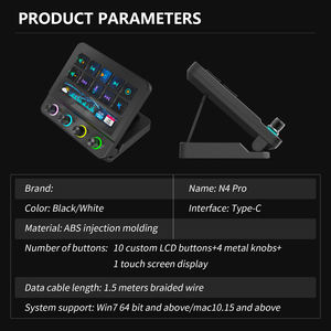N4 <span class=keywords><strong>Pro</strong></span> RGB Stream Deck พร้อมหน้าจอสัมผัส ปุ่มควบคุม และฮับ USB - Product Image 6