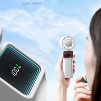Ventilador de bolsillo con motor sin escobillas de la fábrica Anfuyou, con pantalla digital de espejo infinito 3D, plegable y portátil, con refrigeración intensa.