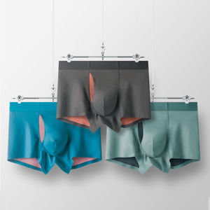 Ropa interior Modal de doble cara de lujo, calzoncillos masculinos transpirables de Color sólido, calzoncillos bóxer de alta calidad 100s Modal para hombres - Product Image 1