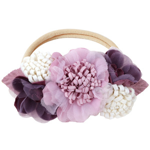 Dulce Fresh Princess Style Full Moon Baby Halogen Hair Band Elegante flor artificial Stretch Nylon <span class=keywords><strong>Headband</strong></span> - Product Image 4