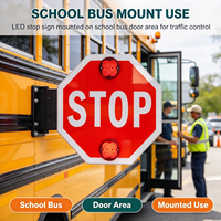 Panneau de signalisation LED clignotant Stop/Slow pour bus scolaire, contrôle de la circulation, en aluminium, arabe, anglais, vente en gros Yxz
