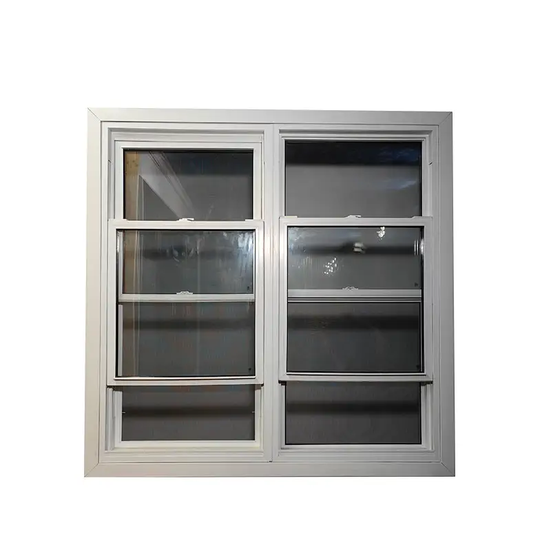 出口PVC防雨窓とドア三重ガラスupvcアメリカビニールプルアップウィンドウ