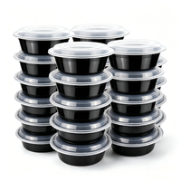 Freshware – Bols de préparation des repas en plastique avec couvercles, sans BPA, empilables, compatibles micro-ondes/lave-vaisselle/congélateur, 16 oz/40 oz
