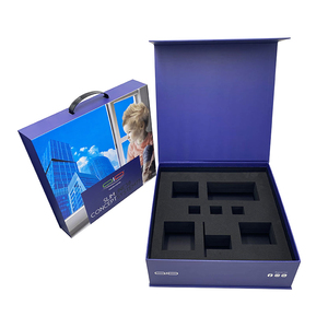 Recyclable Custom Logo Eva Foam Rigid Cardboard Magnetic <b>Gift</b> Packaging <b>Box</b> With Handle - Product Image 1