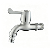Robinet de machine à laver en acier inoxydable 304, 1/2 pouce, eau froide uniquement, raccord de tuyau de jardin/laverie extérieur