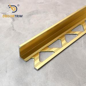 DECORTRIM L-Shaped 12mm Escovado Matt Ouro Alumínio Telha Afiação Guarnição Metal Canto Decorativo Faixa Liga Telha Acessórios - Product Image 3