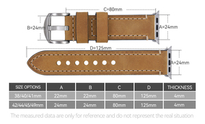 Heqi preferencial Applewatch Smartwatch bandas Unique Luxury Durable Soft Vintage ajustable piezas de cuero genuino correa de reloj - Product Image 5