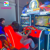 Jeu vidéo d'arcade Funspace à pièces simulateur de conduite Machine de jeu de course dynamique pour deux personnes pour Game Center