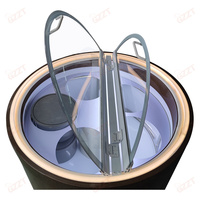 Vitrine réfrigérée rotative pour crème glacée, taille du baril 20 cm * 6, double vitrage trempé, vitrine italienne pour gelato, congélateur