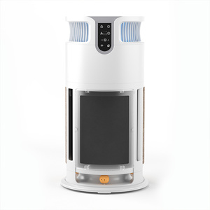 Purificateur d'<span class=keywords><strong>air</strong></span> pour animaux domestiques, 3 vitesses de ventilation, indicateur PM2.5 à 4 couleurs, capture les poils de chat en suspension, griffoir en sisal intégré - Product Image 1