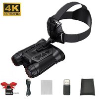 Jumelles électroniques de vision nocturne les plus vendues, portables, à fixation sur la tête, 16MP, zoom optique 16x, WiFi HD, écran 2,4 pouces