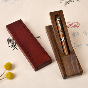 Zeamor <span class=keywords><strong>Boligrafo</strong></span>, fuente de tinta de rodillo de Gel de madera Natural, juego de bolígrafo de Gel de rodillo de madera rosa de arce de nogal de bambú con caja única - Product Image 1