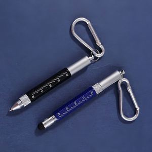 Mini porte-clés multifonction 6-en-1 en métal avec niveau et tournevis – Cadeau fantaisie - Product Image 2