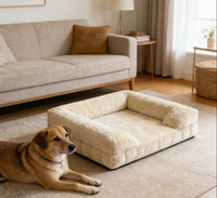 Coussin pour chien toutes saisons, lit pour chat en peluche chaud et confortable, adapté aux petits et grands chiens