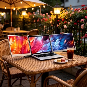 Écran d'extension d'<span class=keywords><strong>ordinateur</strong></span> <span class=keywords><strong>portable</strong></span> ultra-fin FHD 1080P IPS compatible Windows Mac Type C, deuxième moniteur <span class=keywords><strong>portable</strong></span> pour les voyages d'affaires - Product Image 1